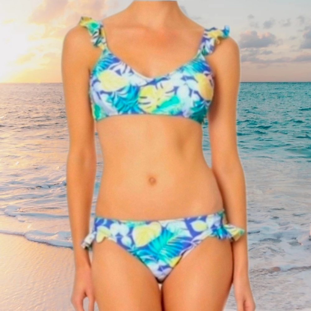 No Boundaries 2pc Floral Swimsuit